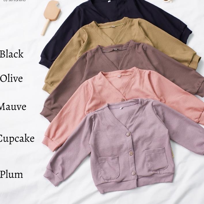 PROMO SPESIAL SHAHIA - Waffle Cardigan Anak ✦ 864