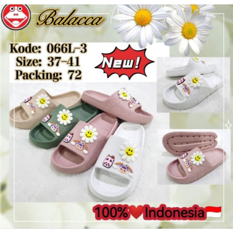 Sandal Slop Jelly Dewasa Patch bunga