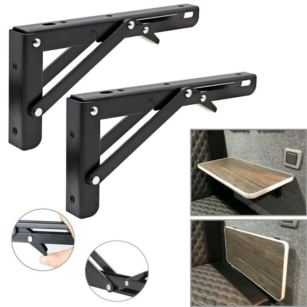 POPULAR 2pcs Braket Lipat Adjustable Motorhome Caravan Cold Rolled Steel Laminate Bracket