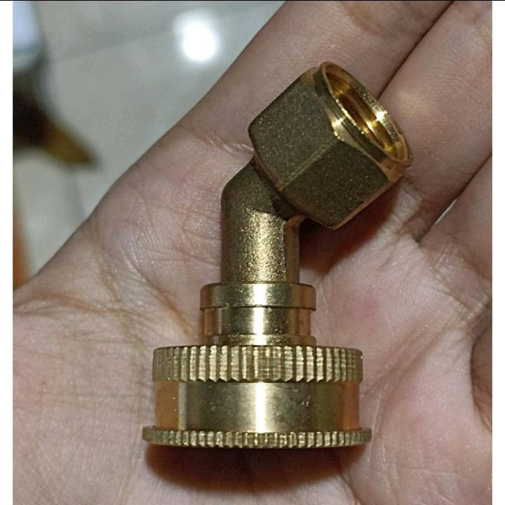 Nozel Nozzle Spuyer Sprayer Kuningan Lubang 4 Bengkok