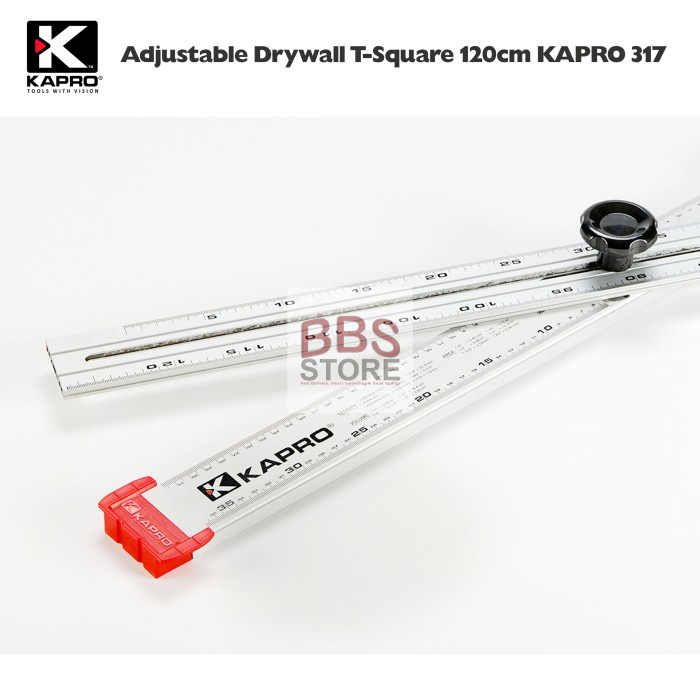 

Penggaris Adjustable Drywall T-Square 120Cm Kapro 317