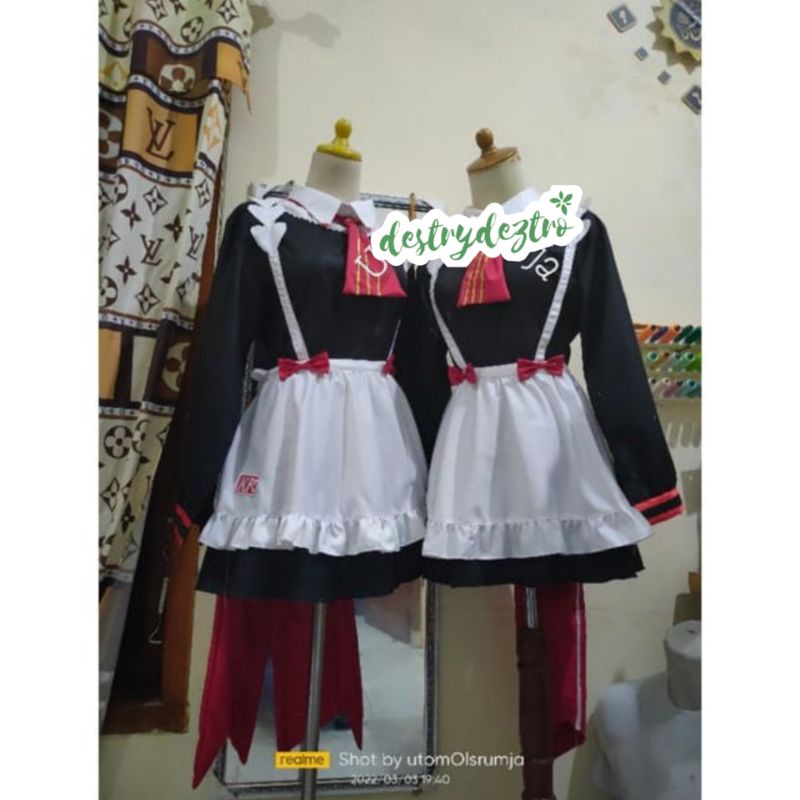 kostum cosplay noelle KFC maid custome ukuran