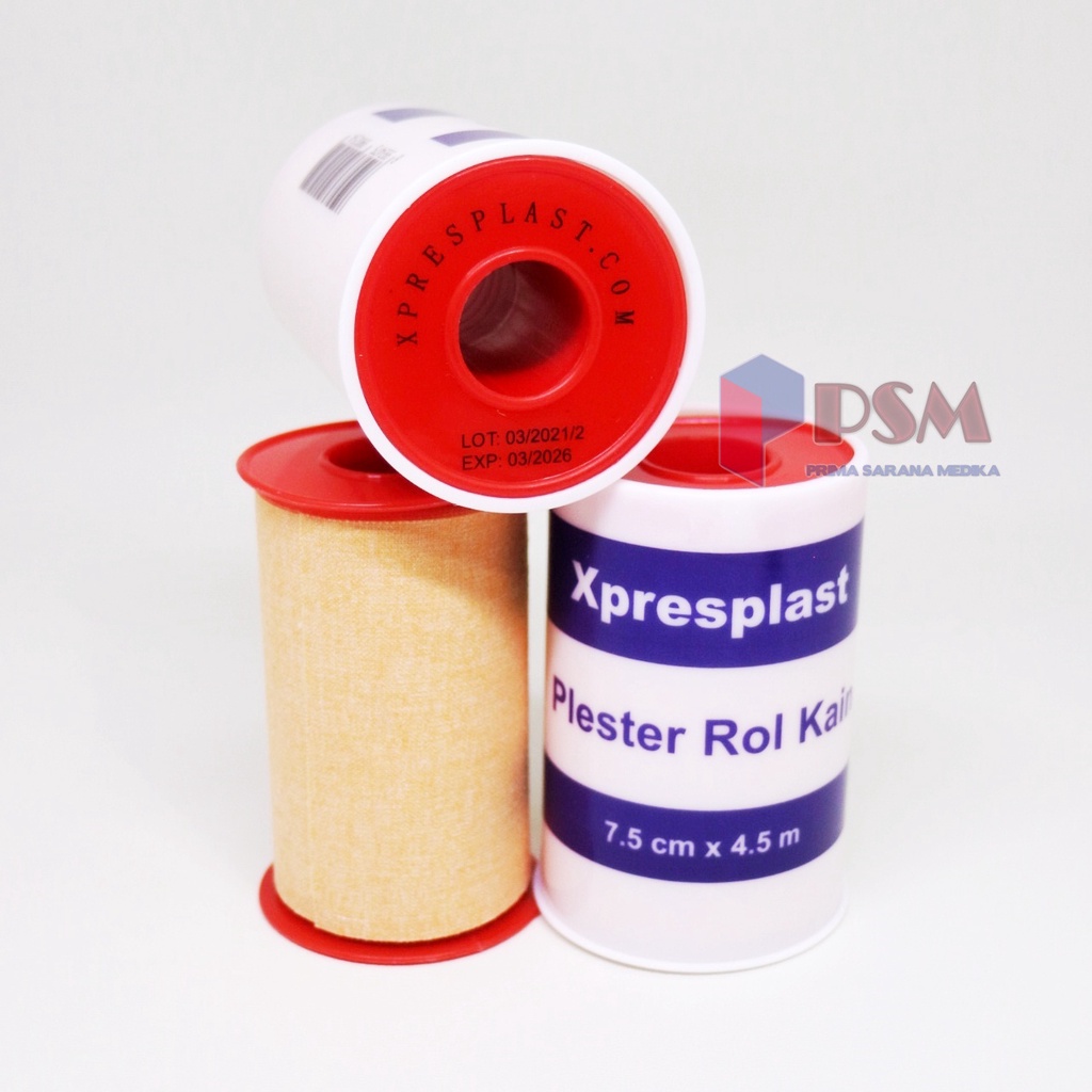 Plester Roll Kain 7,5cm x 4,5m Xpresplast Gidcare / sejenis Leukoplast