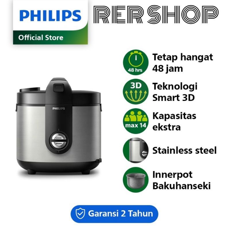 PHILIPS HD3138 Penanak Nasi Rice Cooker/Magic Com/Magic Jar  Analog Bakuhanseki