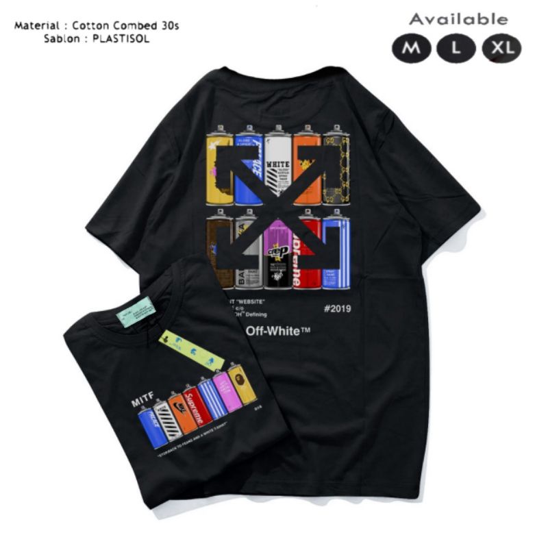 T'Shirt Off White / Kaos Distro Premium / Original Baju Pria dan Wanitan / Grosir Baju Kaos Termurah