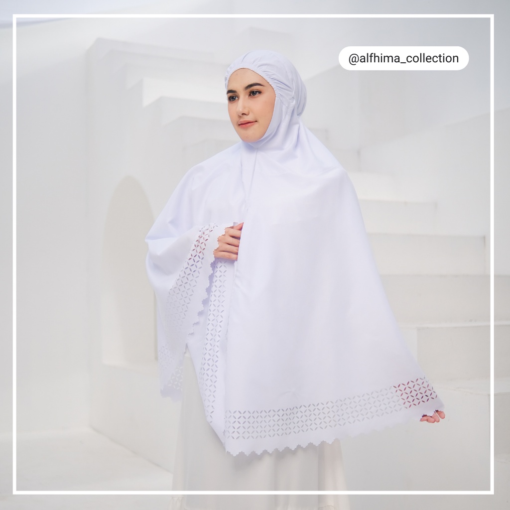 Bergo Putih Hijab Instan Umroh dan Haji ada Sakunya/Kerudung pasteleena mini/bandana bergo umroh /Pashmina Diamond Ceruty Termurah