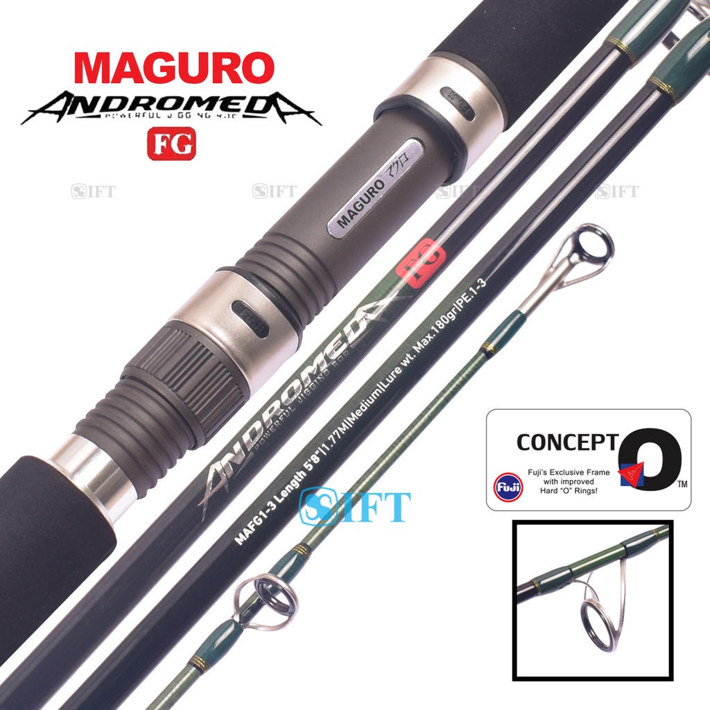 Joran Maguro ANDROMEDA FG | Fuji Guides & Seat | Laut Jigging Dasaran | PE 1 2 3 4 5 6 | IFT Store
