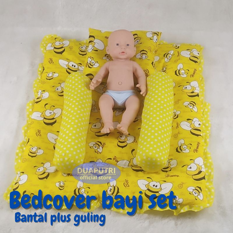 BEDCOVER BAYI RUMBAI / BERCOVER SET BANTAL DAN GULING / BEDCOVER RUMBAI NEWBORN / ALAS TIDUR BAYI / MATRAS TIDUR NEWBORN / SELIMUT BAYI NEWBORN
