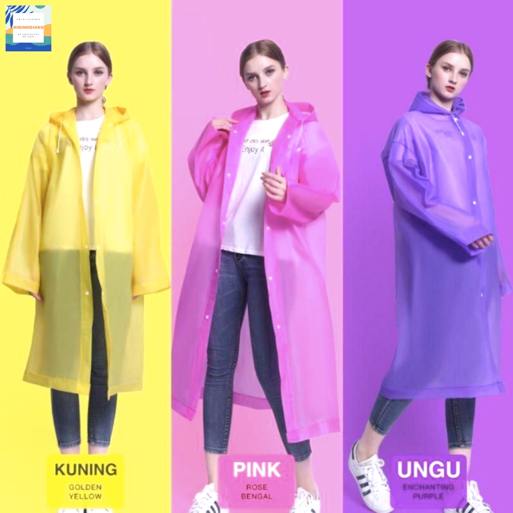 Jas Hujan Plastik EVA Raincoat Poncho Jas Hujan Eva Model Korea