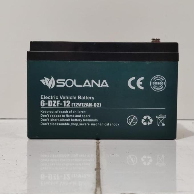 Aki Solana EVB 6DZF12 12v 12Ah/ Baterai sepeda listrik 12v 12Ah