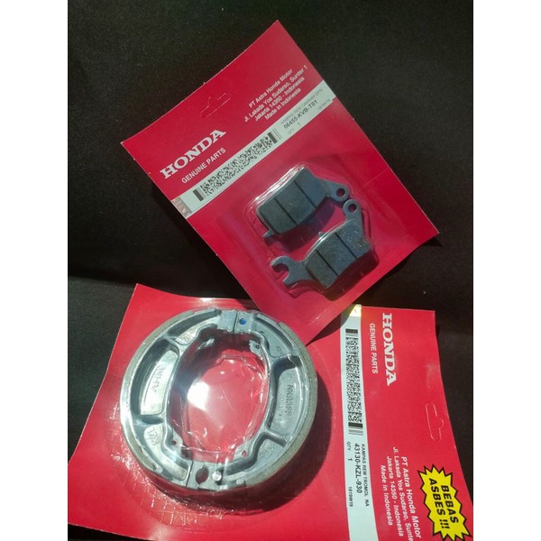 paketan kampas rem beat fi / kampas depan belakang beat fi