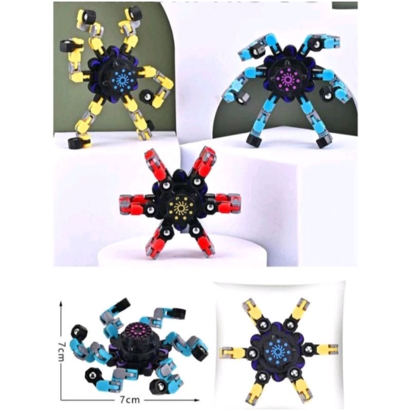 Fidget Hand Spinner Robot glow i the dark