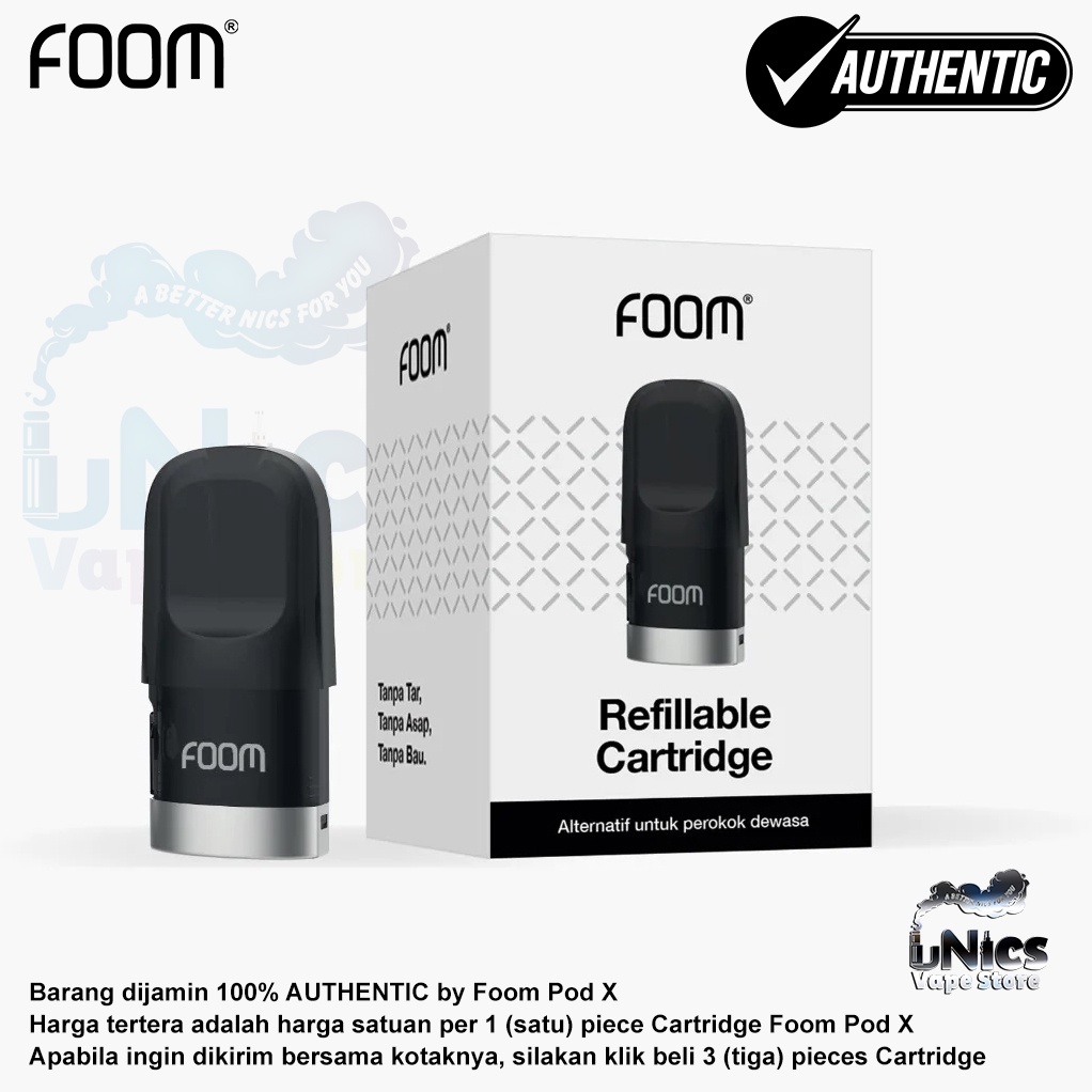 Jual FOOM POD X Cartridge Refillable 2ML Capacity 0.8 ohm