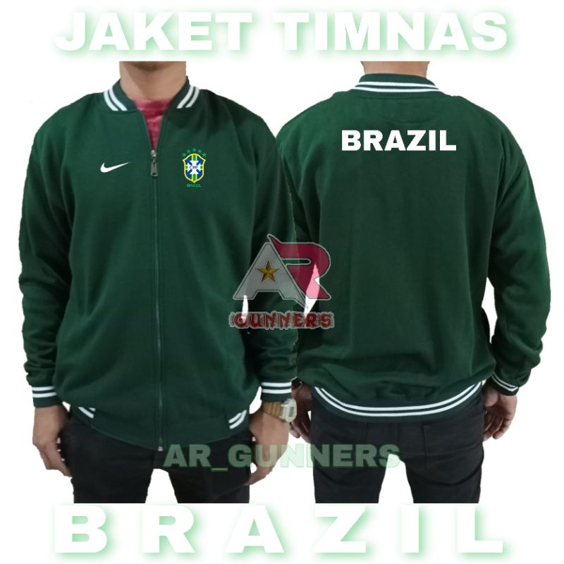 JAKET BOLA TIMNAS BRAZIL JAKET VARSITY UNISEX TERBARU
