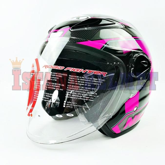 HELM NHK R6 MOTIF WAVE BLACK / PINK