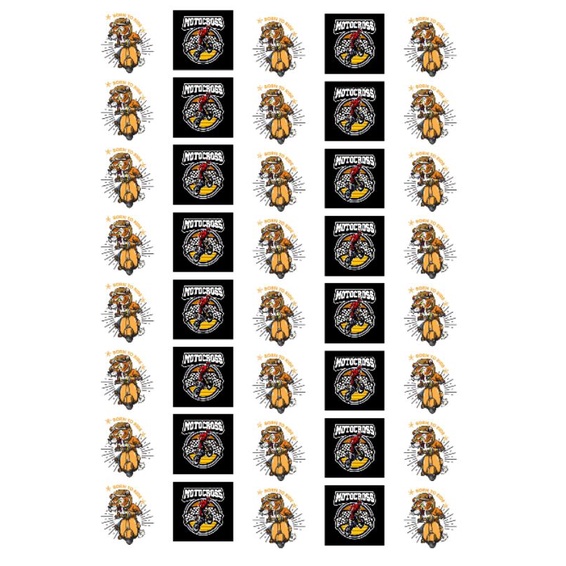 

Sticker Vinyl Racing uk. 3×3cm isi 40pcs/lembar A4