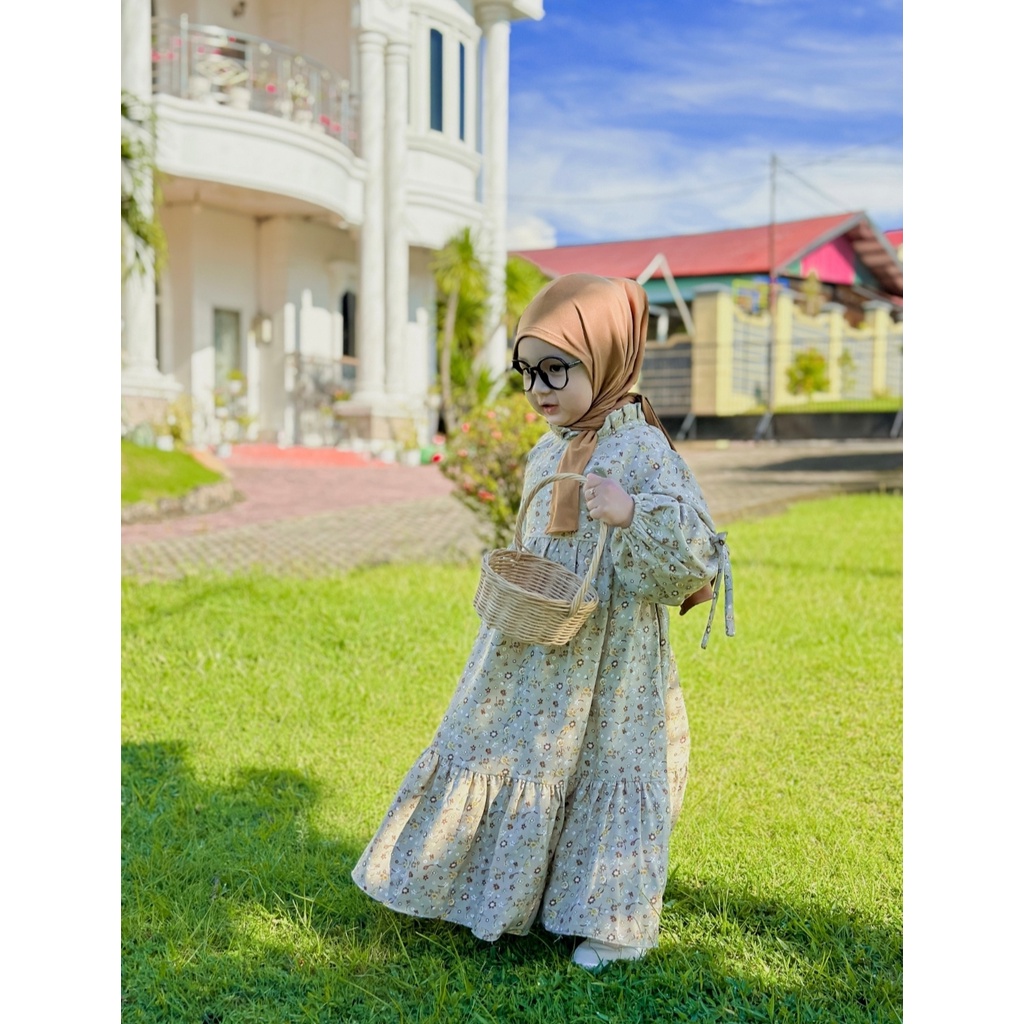 BABYNHA Gamis Anak Perempuan/Baju Muslim Anak/Gamis Motif Usia 1-6 Tahun/Aisyah gamis