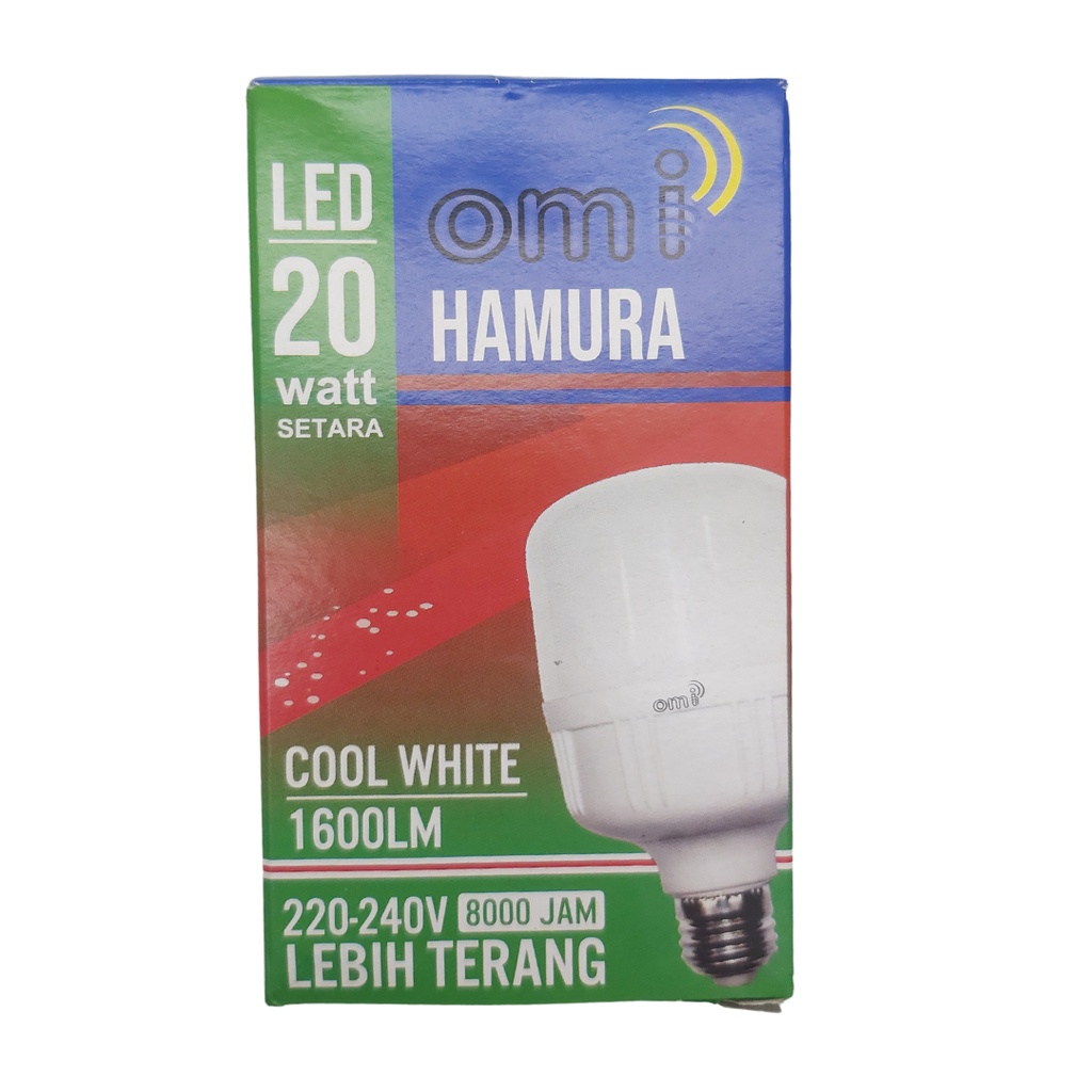 Bola Lampu Led OMI 20 Hamura  Bohlam OMI Led 20 Watt Hamura