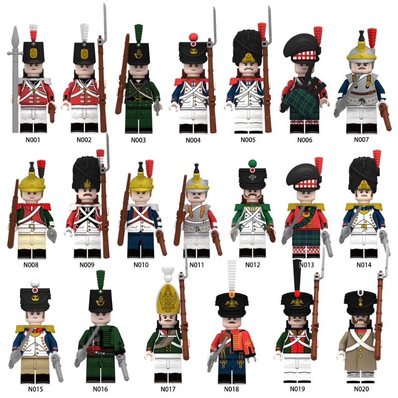 Mainan Action Figure Mini Figures Napoleon Rusia Pelindung Kaki Pavlov Grenadier 20 Tipe Untuk Hadiah