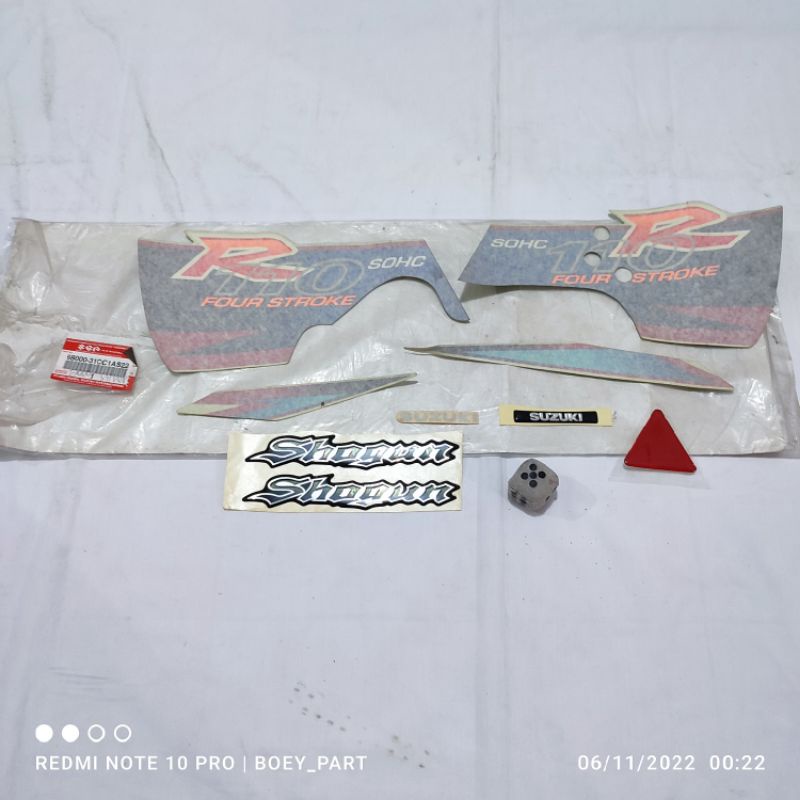Striping sticker stiker Suzuki Shogun 110 old lama kebo original sgp