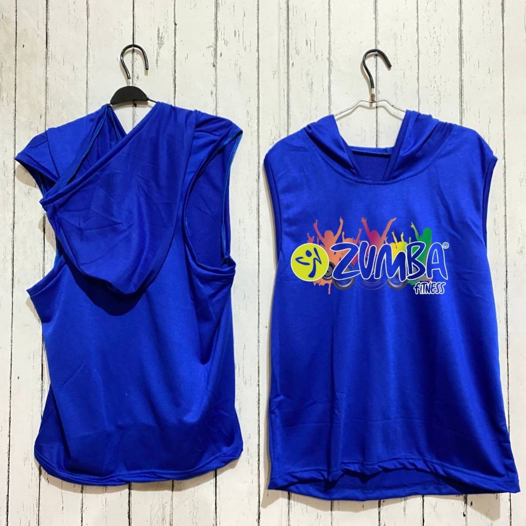 Clothing May - Rompi Zumba Fitnes Dewasa Bahan Baby Terry Warna Hitam Biru Lilac Ungu orange