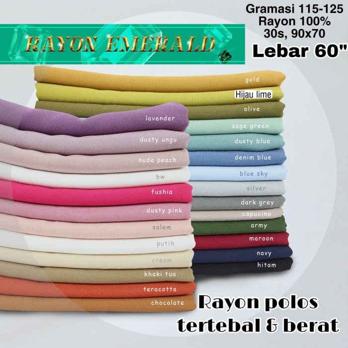 Kain Bahan Kain Rayon Uniqlo Meteran Dan Grosir Quality Super