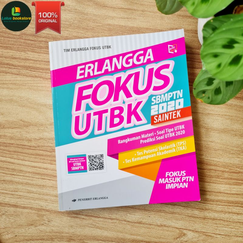 CUCI GUDANG - Erlangga Fokus UTBK Saintek - Persiapan PTN - Buku Erlangga Original