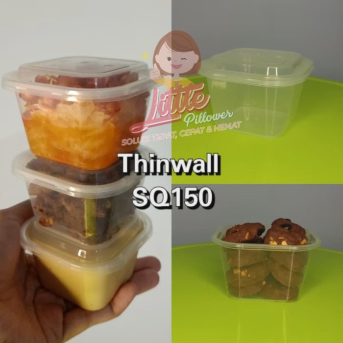 TERLARIS SQ150 - Thinwall Square Mini 150ml - cup dessert - thinwall kotak