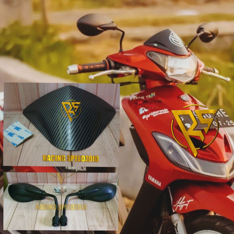 VISOR CARBON & SPION X1 YAMAHA MIO SMILE MIO SPORTY