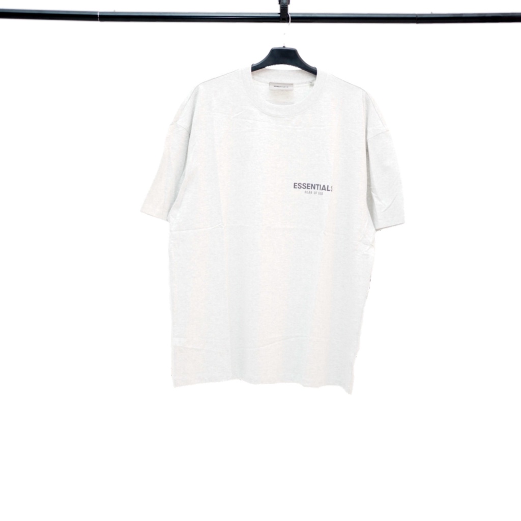 ESSENTIALS Oatmeal Reflective Tshirt Authentic / Kaos Branded Essentials Original