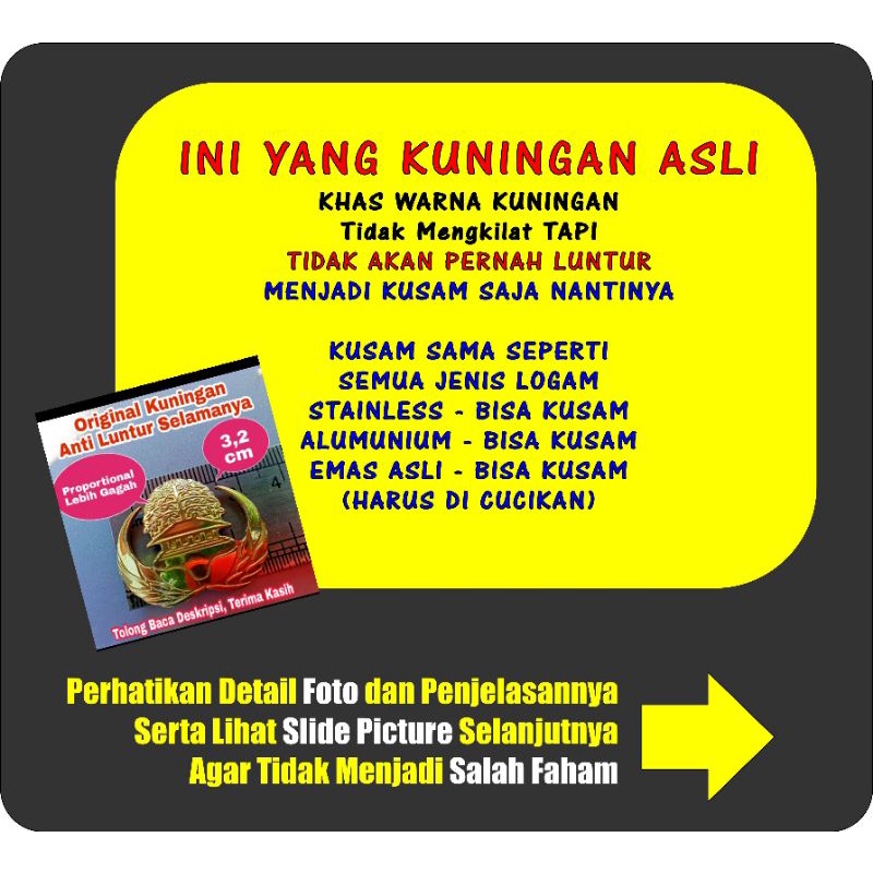 Penjelasan PIN KORPRI Bahan Kuningan Asli VS PIN KORPRI Bahan Lapis Emas