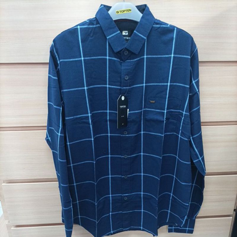 Kemeja pria/TOP TEN/195/kemeja kotak-kotak