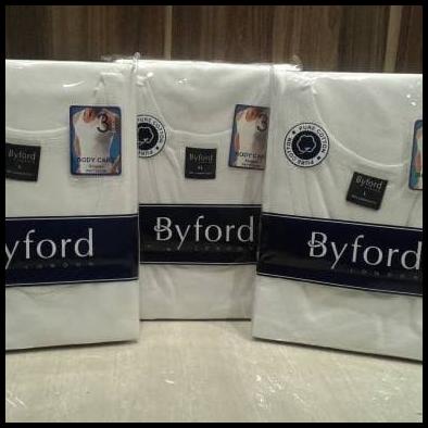 Promo Kaos Dalam Pria Byford Singlet Isi 3 Pcs Anti Melar Kaos Murah Oblong