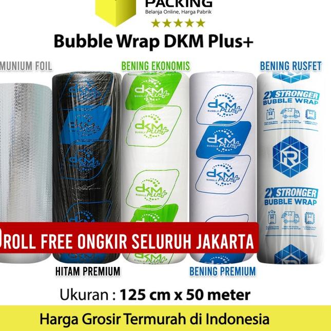 

Bubblewrap 125cm x 50m Plastik Bubble Wrap BUBLE /ROLL - Bening Hijau