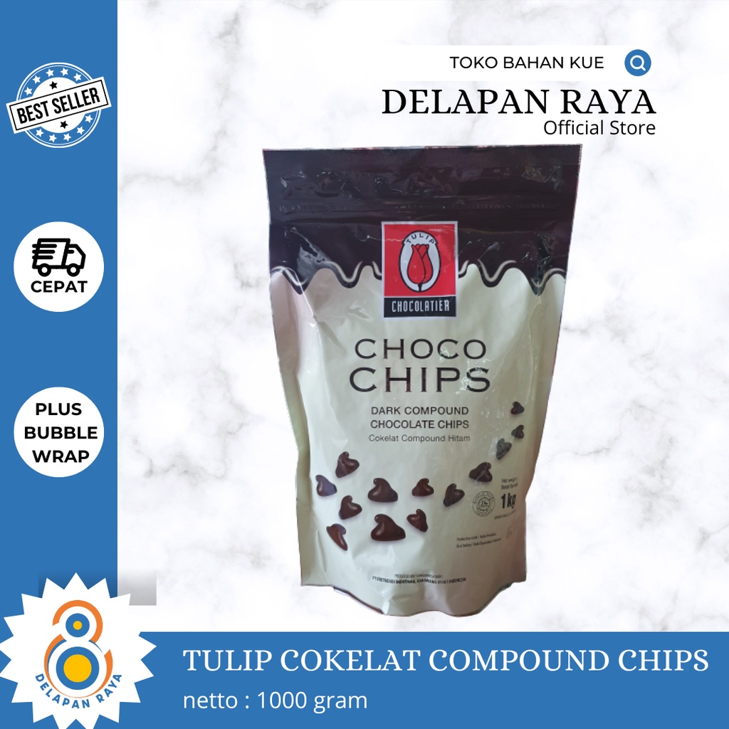 Jual Tulip Compound Cokelat Chips Kg Raya Shopee Indonesia