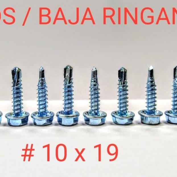 Roofing Baja ringan Skrup Baja ringan 10x19 Isi 1000pcs