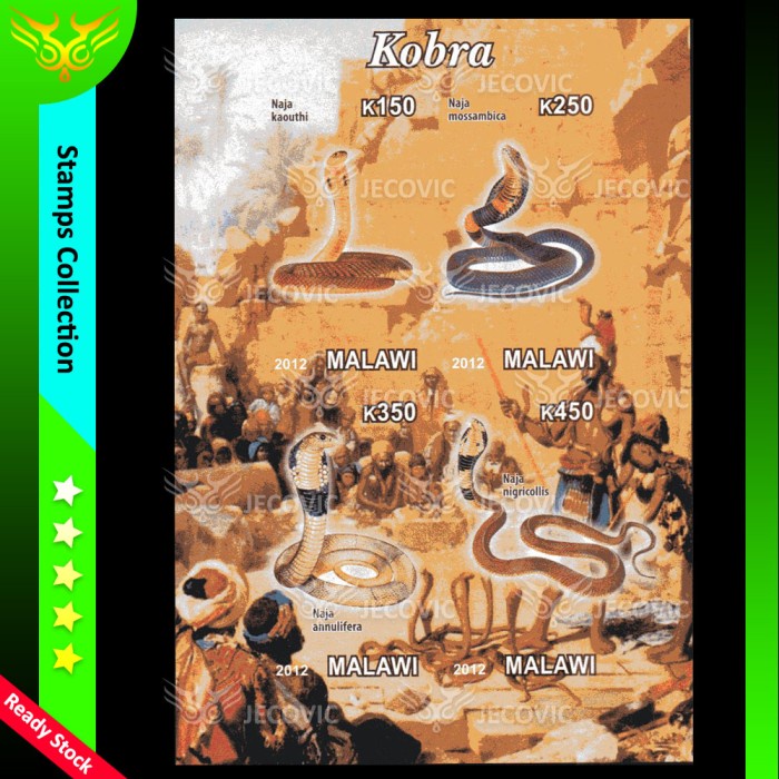 

Malawi Kobra Series 2012, Prangko Souvenir Sheets