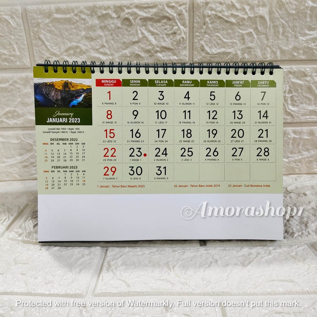 KALENDER MEJA JUMBO 2023