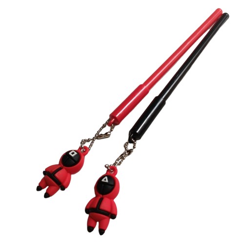 

pulpen gel gantungan squid game , cat acrylic , fox bunny bear - Ballpoint Fancy Karakter Lucu