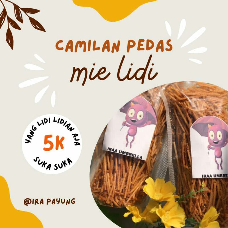 

mie lidi pedas asin