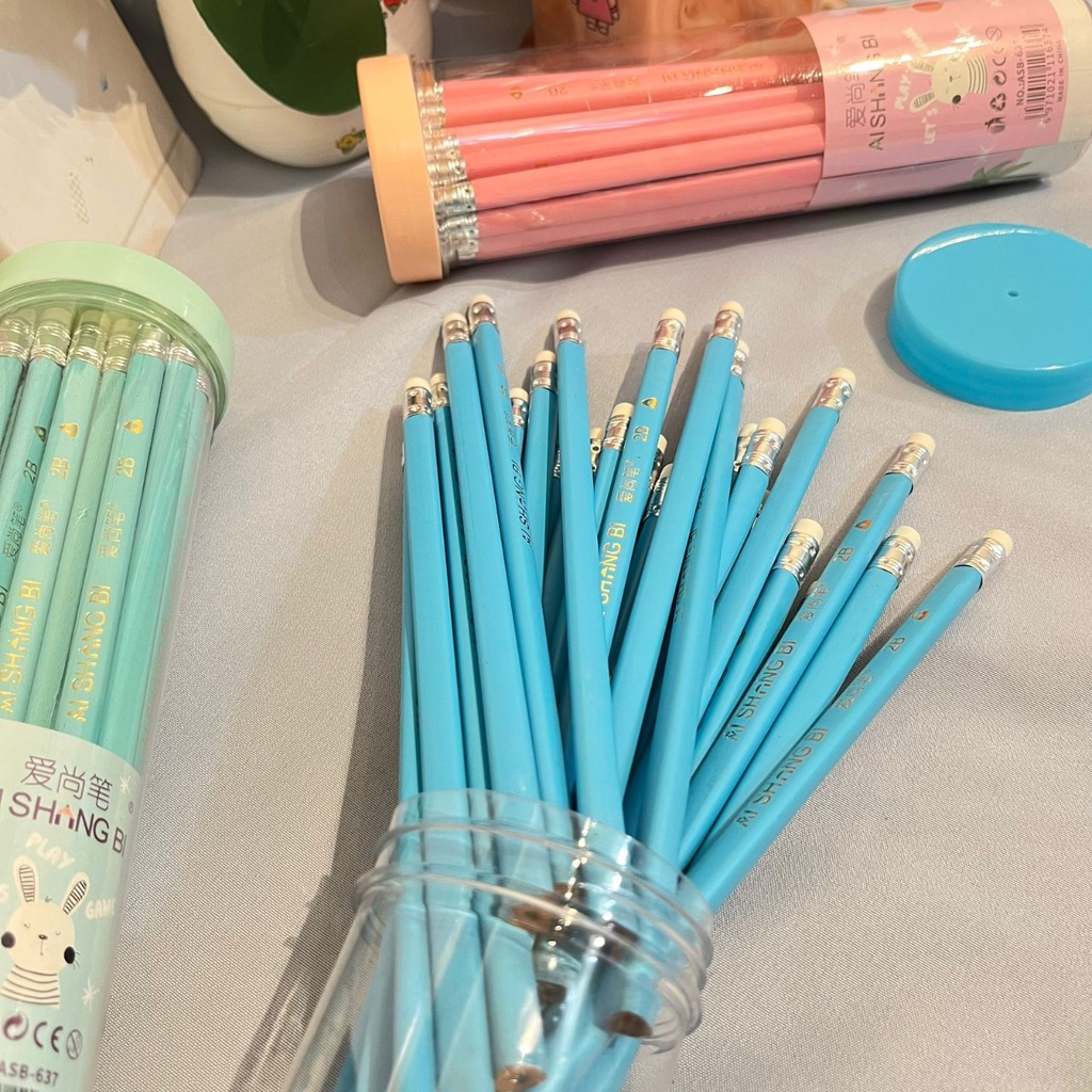 

PENSIL 2B AISHING 1 BOX ISI 30 PCS READY 3 WARNA