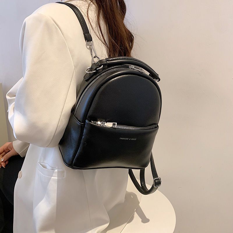 ◄☂◐Versi Korea dari Kulit Lembut Ransel Wanita Tas Ransel Kecil 2022 Baru Fashion Pu Tas Sekolah Kecil Kasual Messenger Tas Ransel Kecil Wanita [berakhir pada November 18]