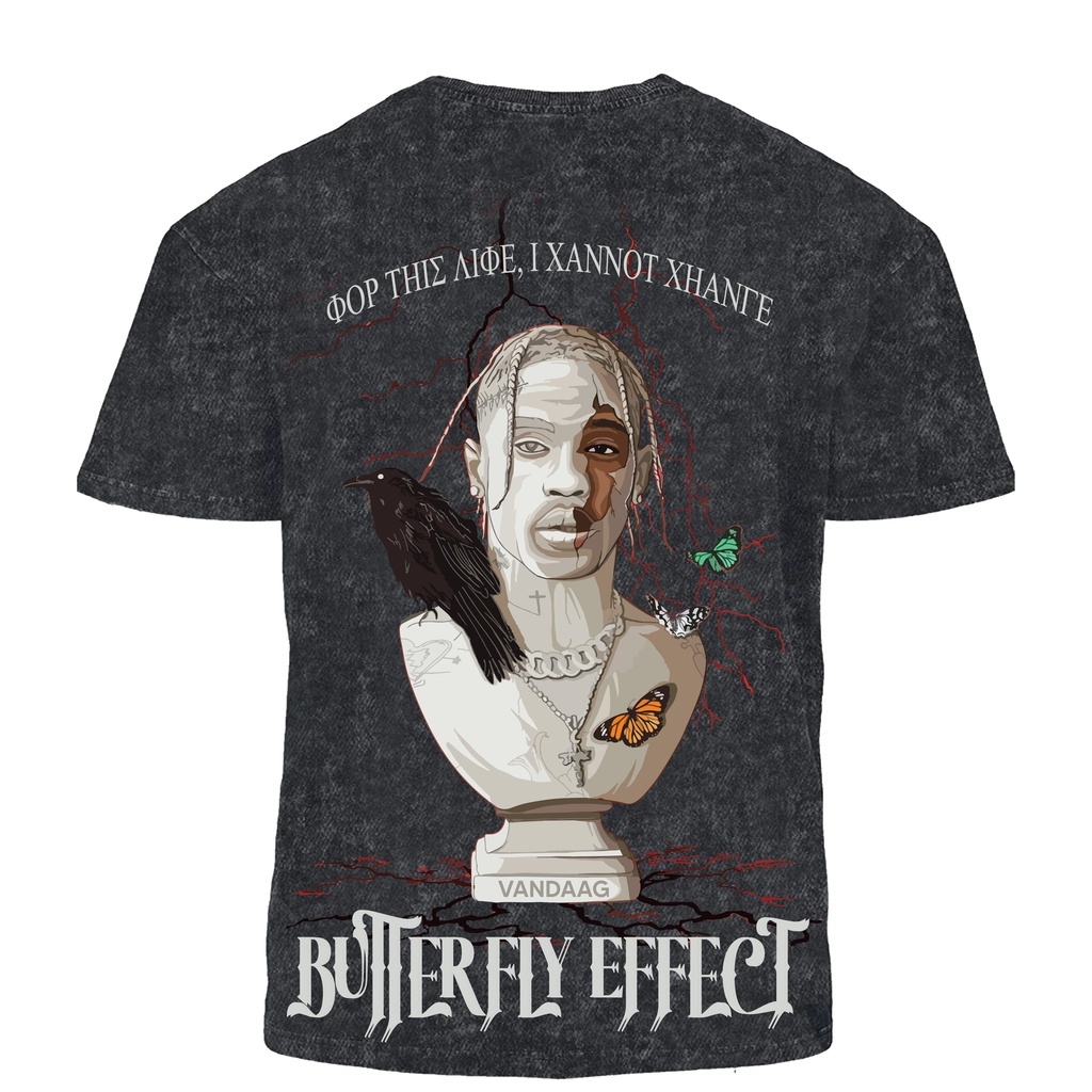 VANDAAG - 01 / T-SHIRT SANDWASH OVERSIZE UNISEX / BUTTERFLY EFFECT