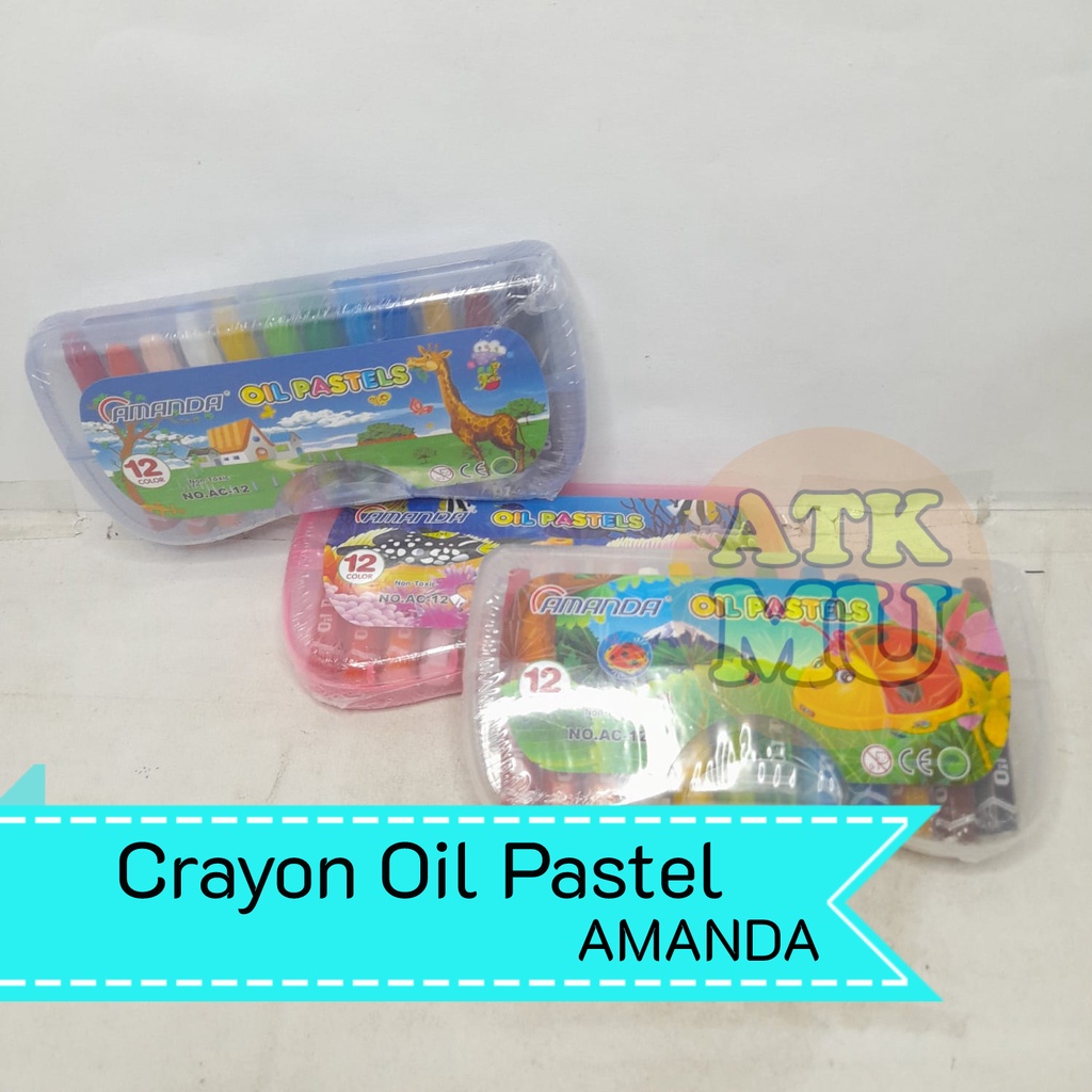 

Crayon Oil Pastel Amanda Set 12 Warna