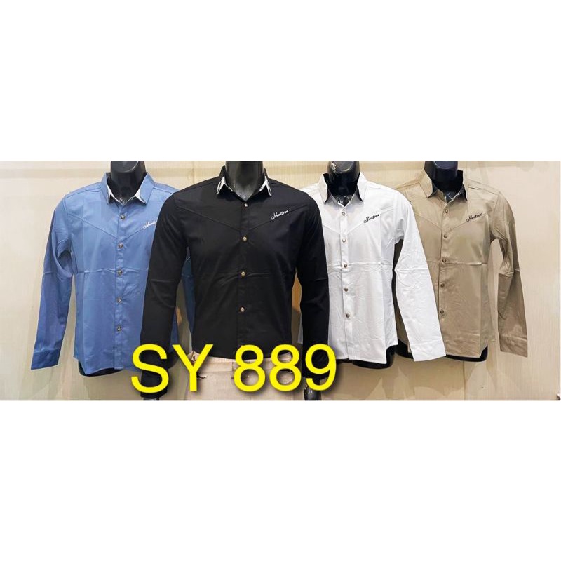 Kemeja import anak tanggung lengan panjang stretch M L XL merk NXNITROX