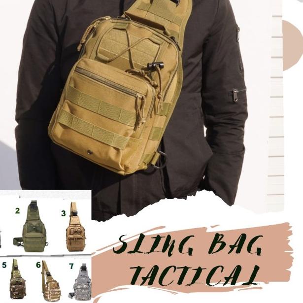 Tas Import / Tas Selempang Tactical / Tas Selempang Army - Hijau