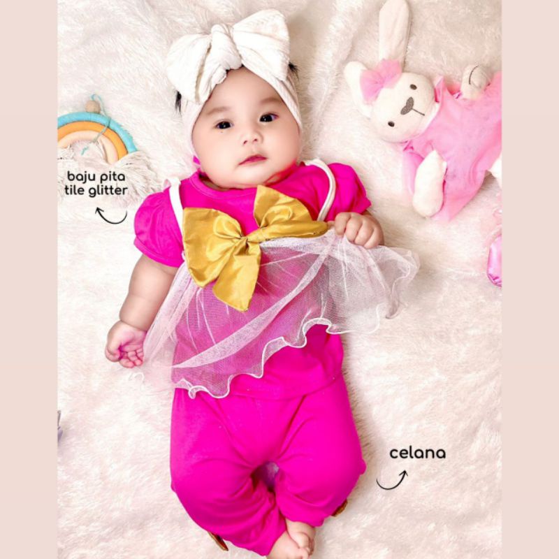 SETELAN CELANA TUTU BAYI 0-18 BULAN PREMIUM BRIEANNA TUTU SUIT / SETELAN DRESS TUTU GLITTER BLINK BLINK LEGGING BAYI PREMIUM