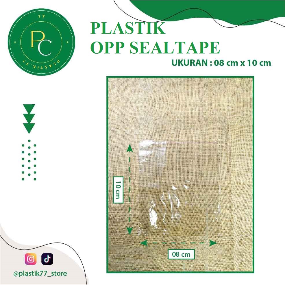 Jual Plastik Opp Sealtape 16 Sizesukuran 8x10 Kantong Bening Clear Transparan Ketebalan 18 3903