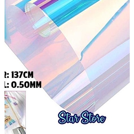 

Plastik Mika Lentur PVC Super Hologram Lebar 137cm / Tebal 0.50mm