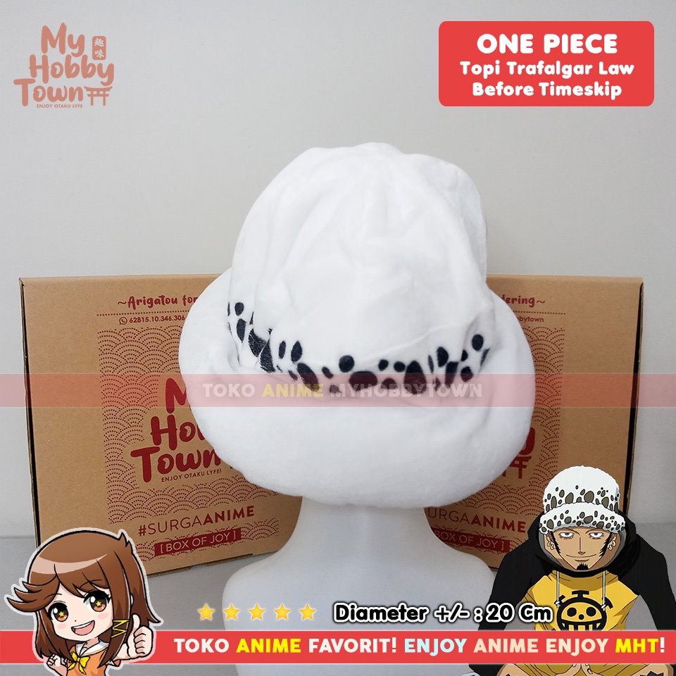 Topi Anime One Piece Trafalgar Law Cosplay Hat Before Timeskip